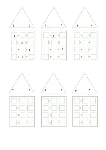 Multiplication and division fact families