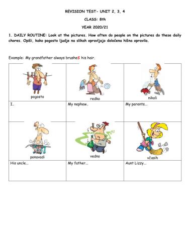 Daily chores and tenses