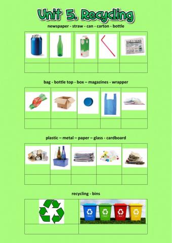 Unit 5. Recycling