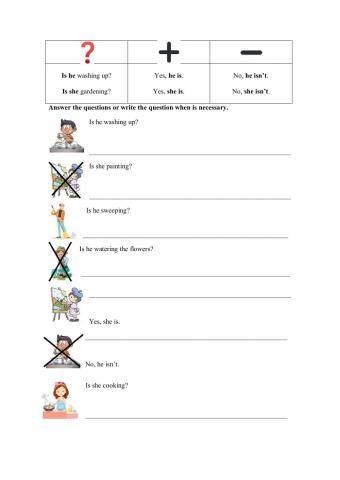 Grammar - Is he + verb -ing?