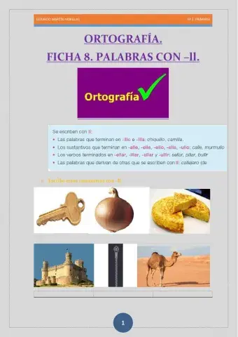 Ortografía. Ficha 8.