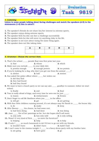 Spotlight 9 Task 9819