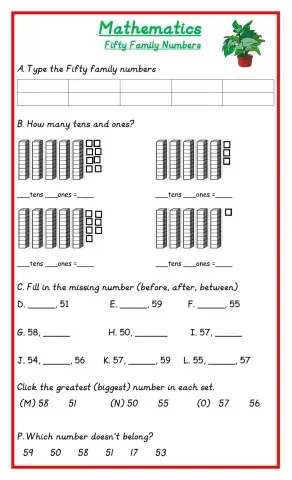 Fifty Family Numbers CW