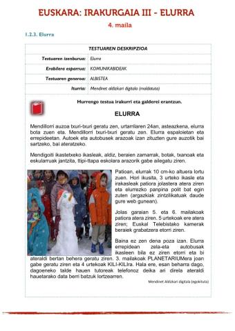 Euskara: irakurgaia III - Elurra