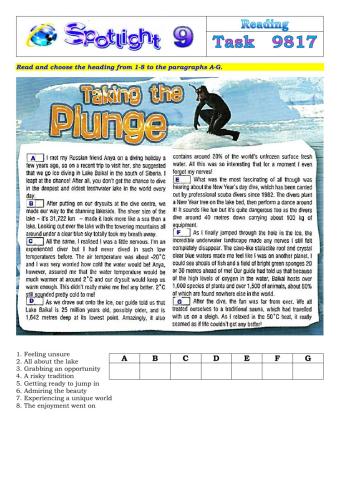 Spotlight 9 Task 9817