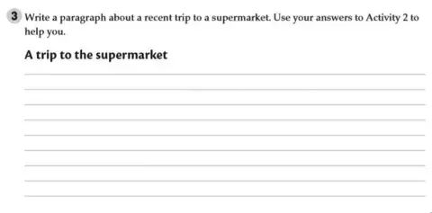 A trip to the supermarket