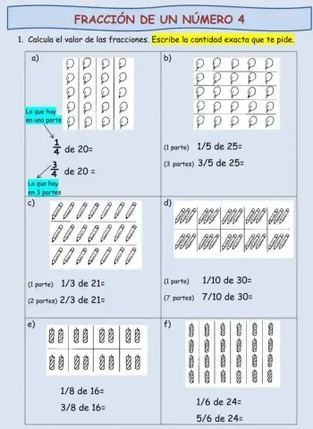 Fracción de una cantidad. Visual