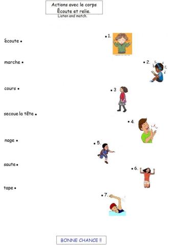 Actions avec le corps