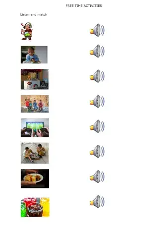 Free time activities listen and match (1)