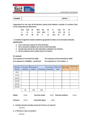 Estudio estadístico con intervalos