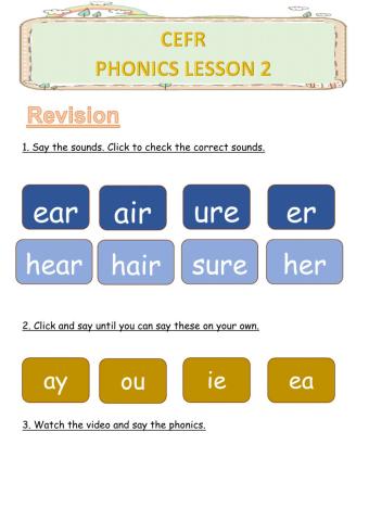 Phonics lesson 2