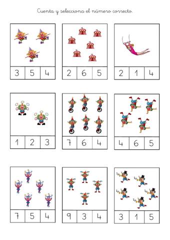 Conteo de elementos del circo