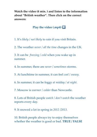 British weather