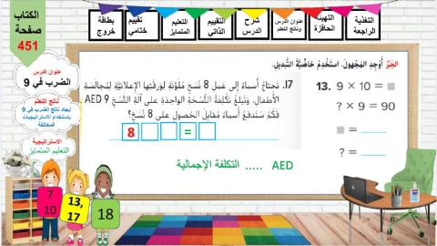 الضرب في 9 مستويات