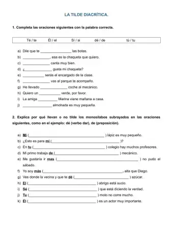 La tilde diacrítica