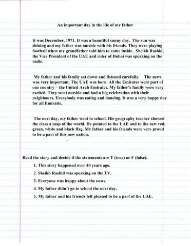 UNIT 5 LESSONS 9-10 A FAMILY STORY 2