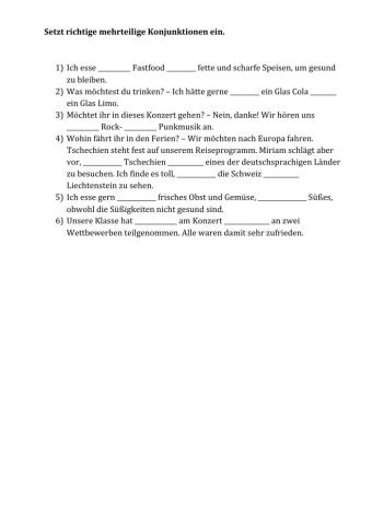 Mehrteilige Konjunktionen