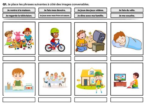 la routine quotidienne de l'apresmidi