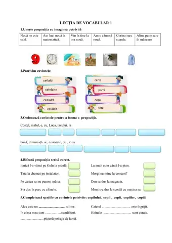 Lecția de vocabular 1