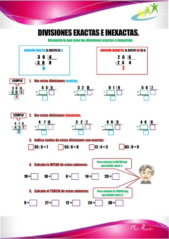 Divisiones exactas e inexactas