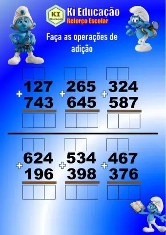 Adição 3º com três digítos reagrupamento