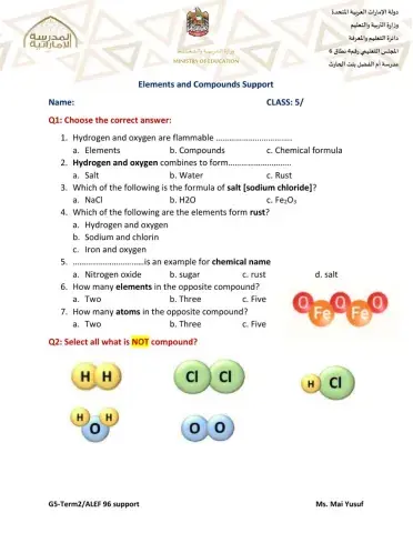 Elements and compounds