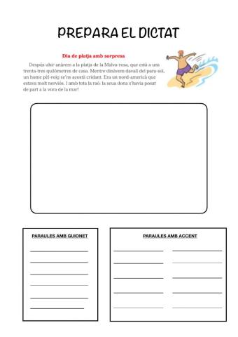 Dictat - ús del guionet