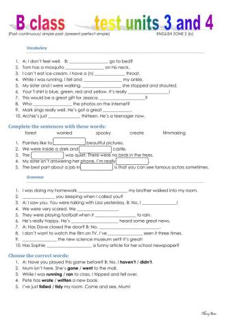 Past simple-cont.-present perfect simple