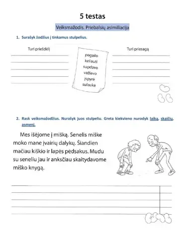 Lietuvių kalbos testas nr. 5
