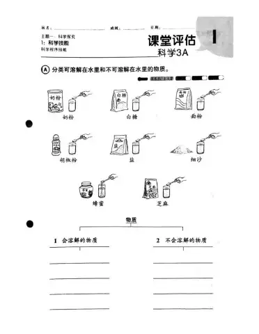 3年级科学 第一课（科学程序技能）
