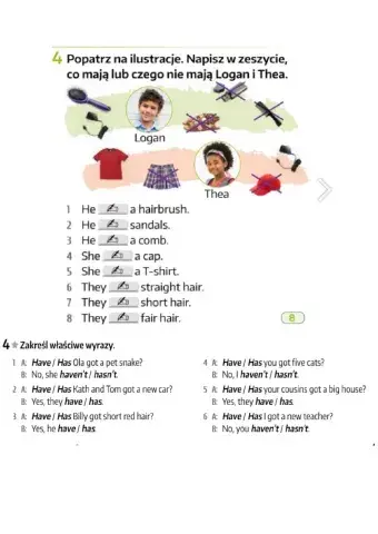 karta pracy -have got-