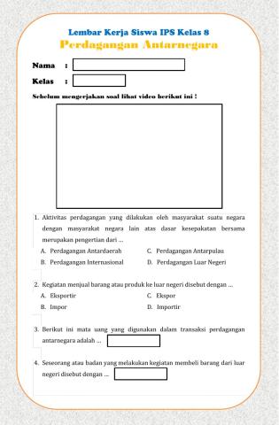 LKS IPS 8 Perdagangan Antarnegara