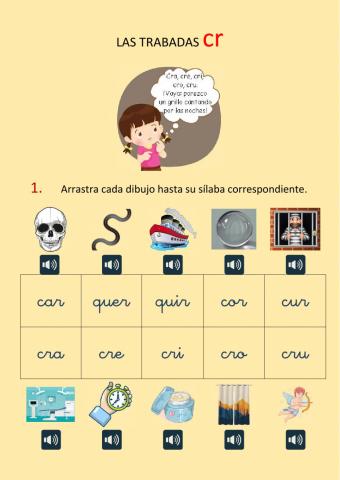 Grupos consonánticos CR