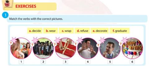 Grade 7 unit 6 celebration 4 exercises 1 BAĞ EKLEME (NARTEST)