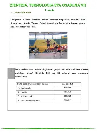 Zientziarako konpetentzia VII