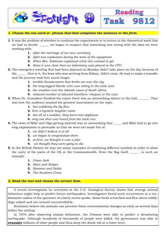 Spotlight 9 Task 9812