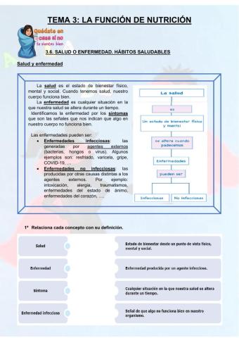 Salud y enfermedad. Hábitos saludables