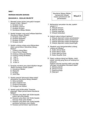 Bab 1 : Warisan Negara Bangsa