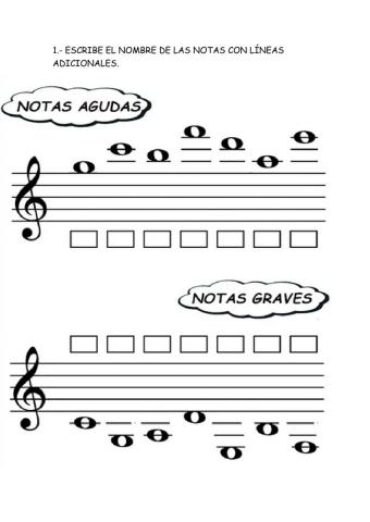 Líneas adicionales e intervalos