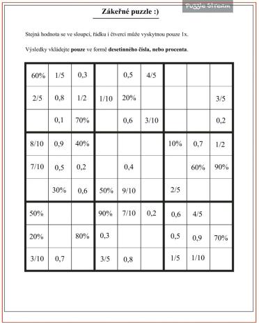 Percent - Sudoku