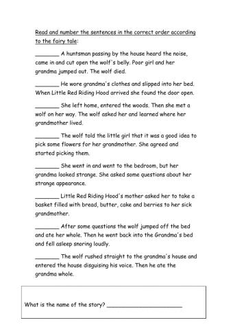 Sequence of events sentences