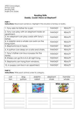 Daddy could i have an elephant reading skills