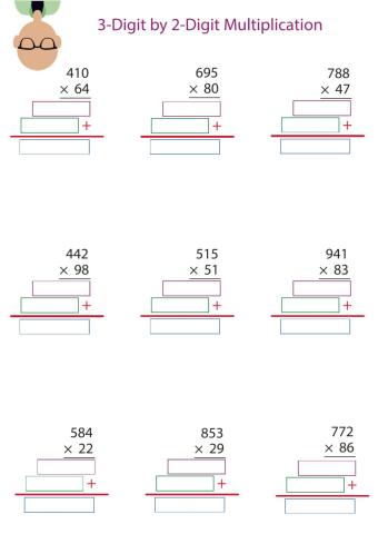 3 Digit by 2 Digit Multiplication