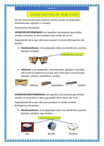 Instrumentos de percusión