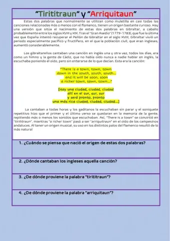 Origen -Arriquitaun- y -Tirititraun-