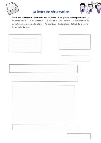 La lettre formelle ( réclamation)