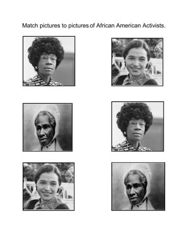 Matching Pictures to Pictures of Civil Rights Activist