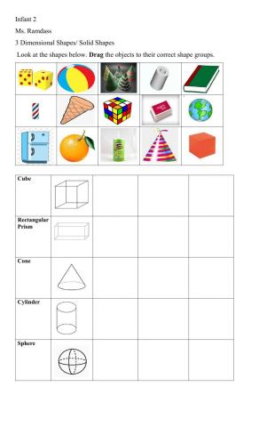 3d Shapes-Solids