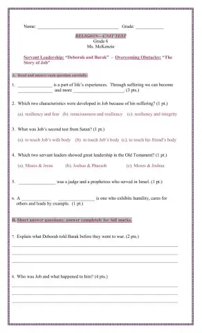 Unit Test - Overcoming Obstacles & Servant Leadership