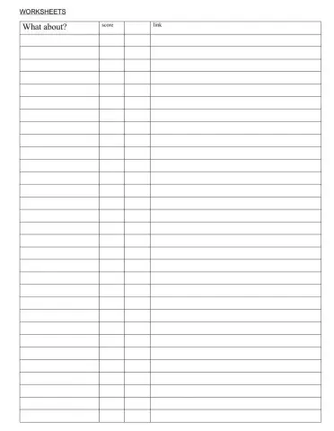 Summary - FORM at the back of workbooks